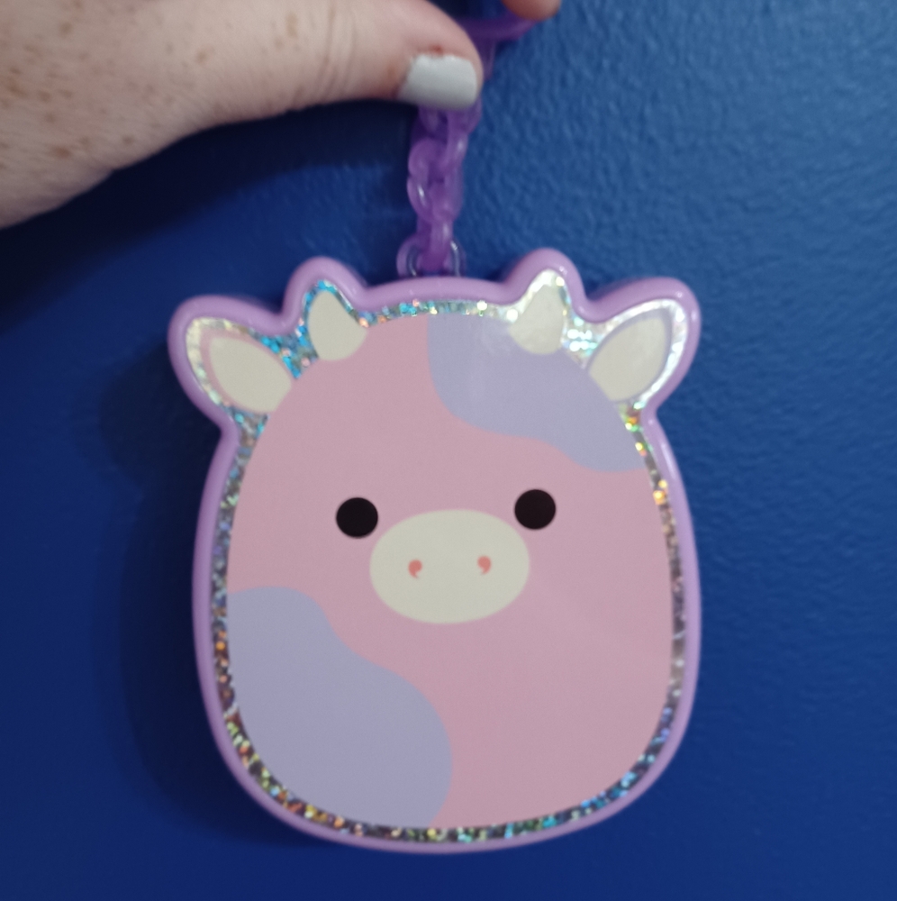 Squishmallows Squish-a-longs Clip-on Patty The Cow + 3 Mini-Squish